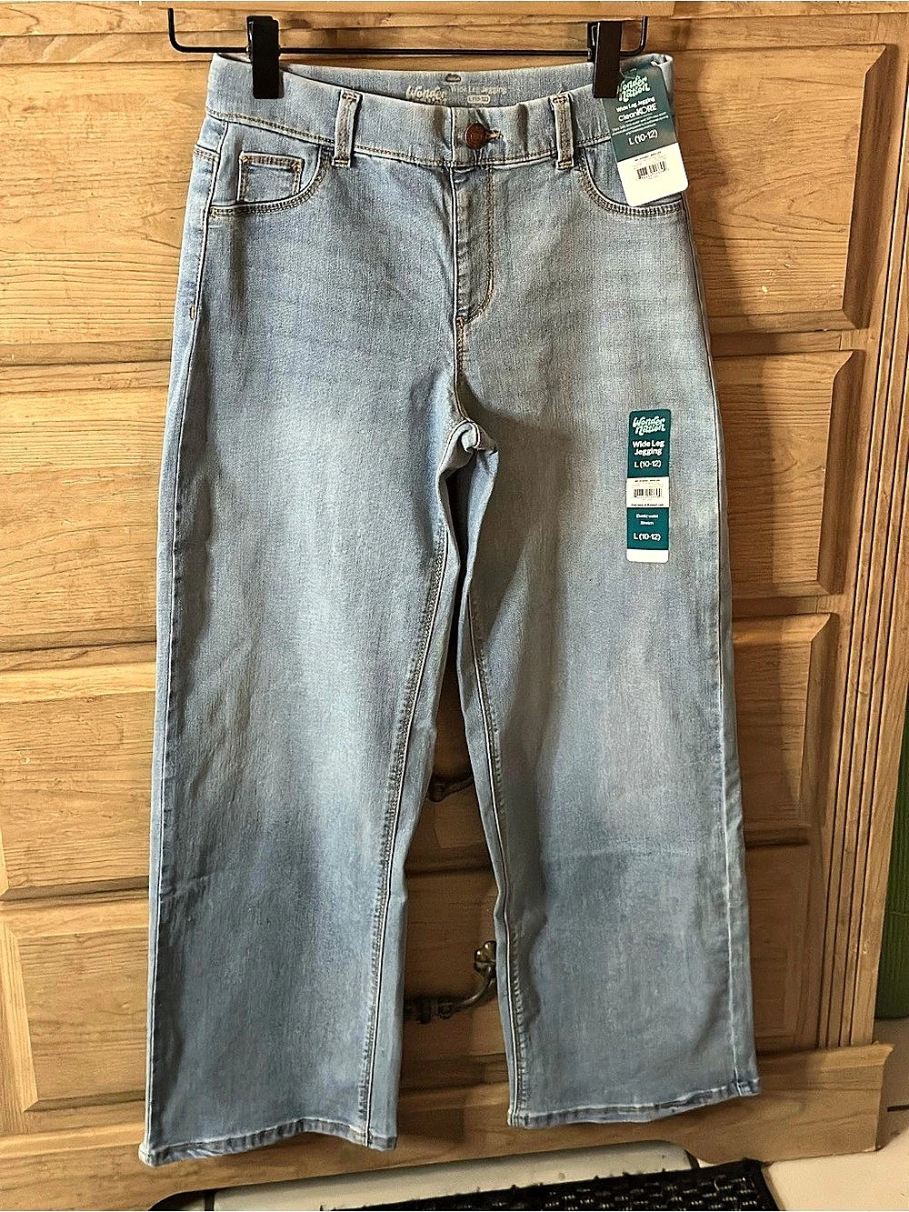 Wonder Nation Wide Leg Jegging Jeans in Light Blue Size Large (10/12 Y) NWT